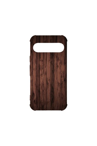 bestcase Противоударен калъф 1.5ММ, съвместим с Google Pixel 9, от орехово дъ...