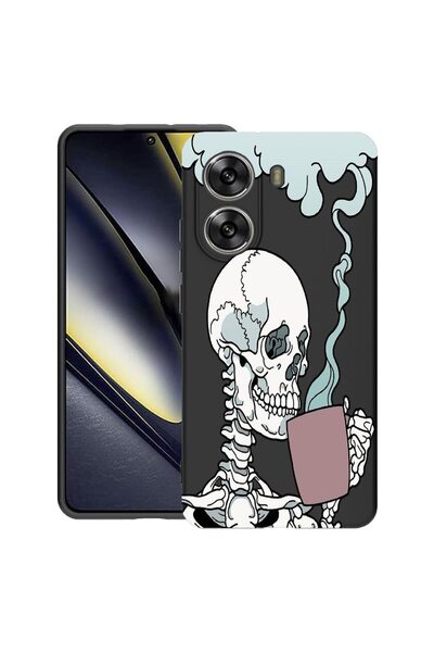 bestcase ¬Æ Husa pentru Poco X7 Pro 5G, Skull, Slim Silicon 0.8MM, Antisoc, P...