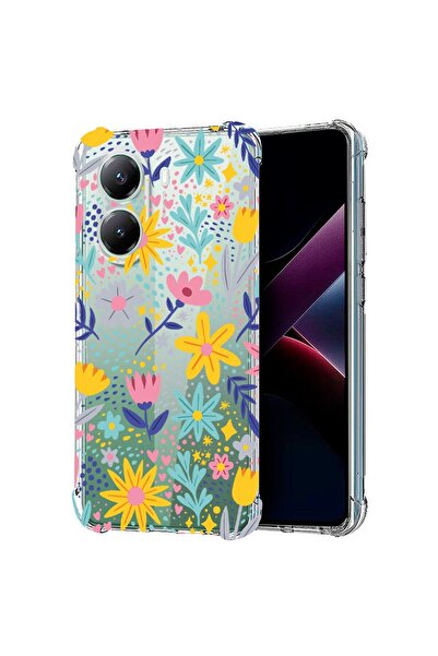 bestcase ¬Æ Husa compatibila Poco X7 Pro 5G, Anti Shock 1.5MM, Little Flowers...