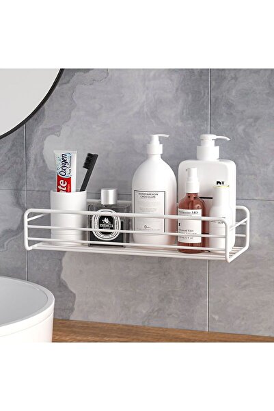 Choice1 White B6752B Bathroom Storage Rack Kitchen Organizer Shelf Black Shel...