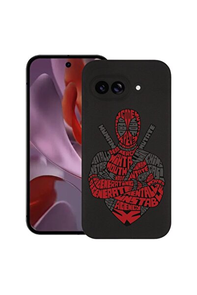 bestcase Husă pentru Google Pixel 9a, Calligraphy Dead Red, Silicon subțire d...