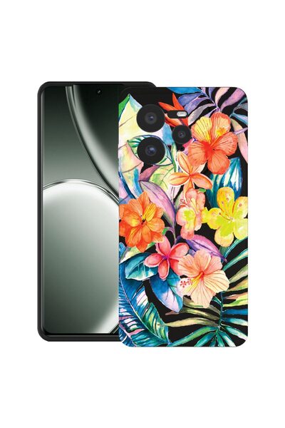 bestcase Калъф за Realme GT 7 Pro с дизайн на актуални цветя, TPU матов ултра...