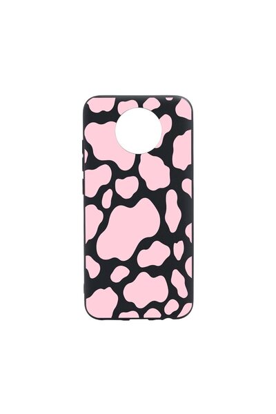 bestcase Силиконов калъф, съвместим с Nokia 5.4, Розова крава, устойчив на из...