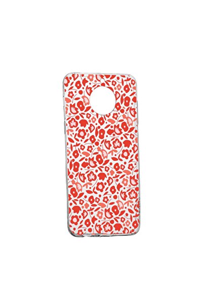 bestcase Силиконов калъф, съвместим с Nokia C30, десен с червени цветя, устой...