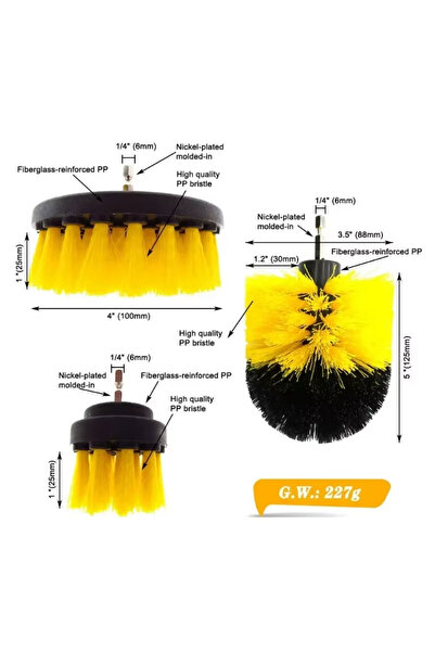 Choice1 SET A Electric Scrubber Brush Drill Brush Kit Power Drills Scrubber B...