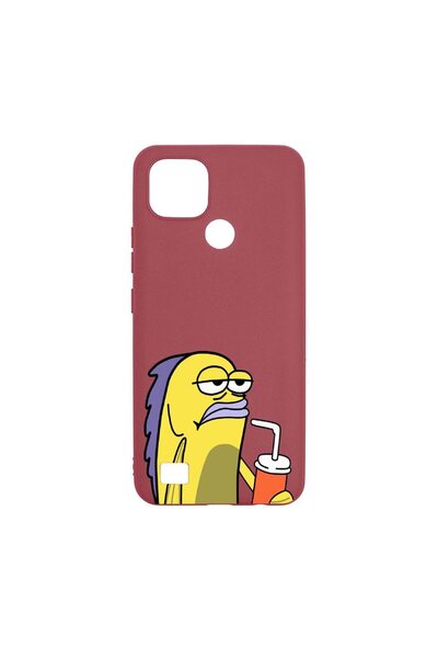 bestcase Силиконов калъф, съвместим с Realme C21, Меме, устойчив на износване...