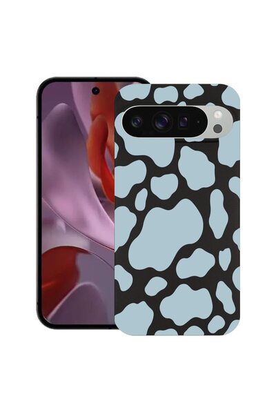 bestcase ¬Æ Husa pentru Google Pixel 9 Pro XL, Blue Cow, Slim Silicon 0.8MM, ...