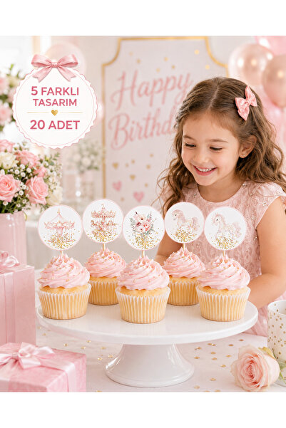 Sim Tasarım Karnevalski karusel Jednorog tema Rođendan devojčice Dekoracije z...