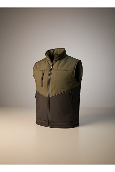 KDM KAFKAS TACTİCAL Erkek Yelek Softshell Su Geçirmez Tam Fermuarlı Cepli Nor...