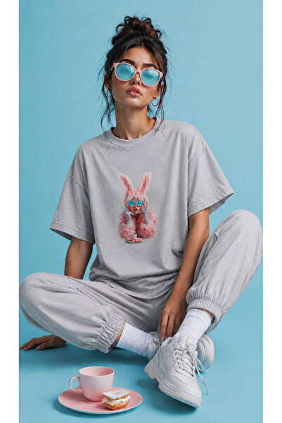 JAWÜ STYLE طقم بدلة رياضية مطبوع عليه Bunny Chill