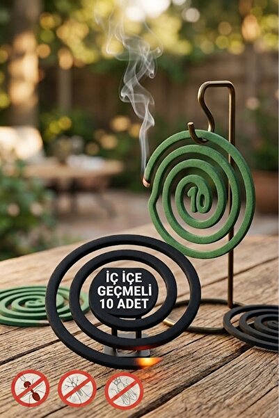 NEON PLUS Sineksavar Tütsü Koku 5 Çift (10 Adet) Spiral Sinek ve Haşere Kovuc...