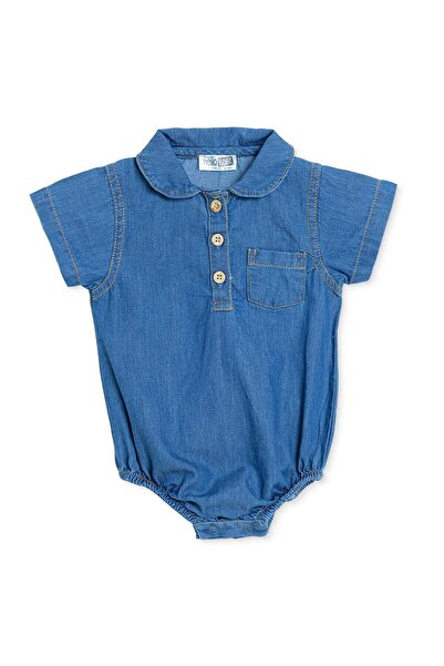 ebebek Hello Baby HelloBaby Erkek Bebek Gömlek Body Çıtçıtlı Bebe Yaka Kısa Kol