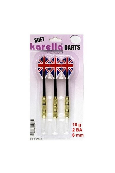 Karells Set de 3 săgeți Karella cu vârf moale din alamă, 16g