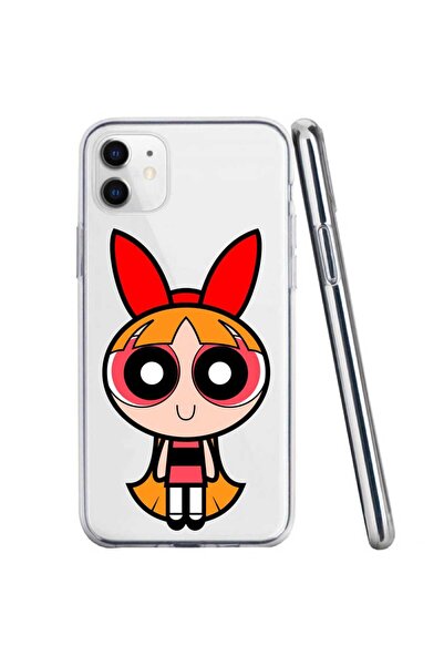 OEM Husa compatibila cu Apple iPhone 11 Silicon Transparenta Model Powerpuff ...