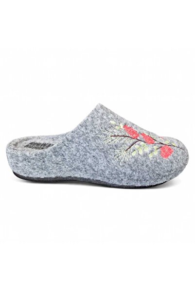 East Comfort Papuci de damă din pâslă moale, confortabili, decorați cu model ...