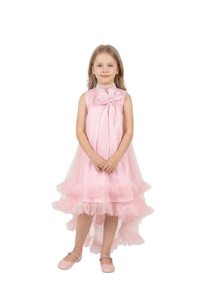 Bidani - Girls’ Ruffle Tulle High-Low Gown - Multicolor - 1Y to 12Y
