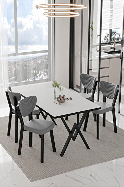 Bella Set masă și scaune Mar, 4 scaune, masă de dining 80x120, masă de bucătărie