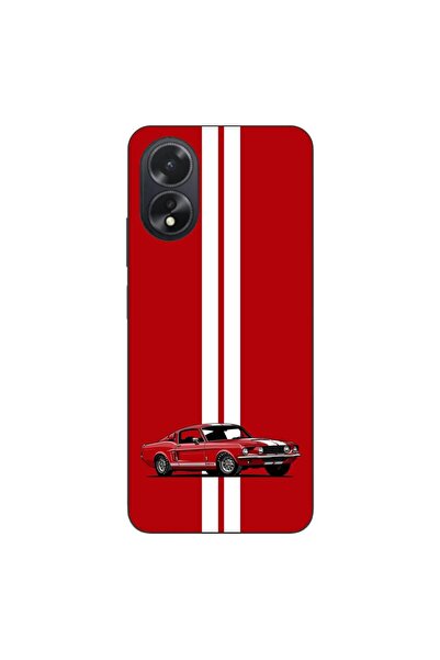 OEM Husa compatibila cu Oppo A18 4G Silicon Gel Tpu Model Red Mustang