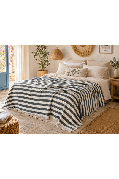Sabia Daily 100% Cotton Muslin Pique 4 Layer Double Pique & Bedspread 230X250...