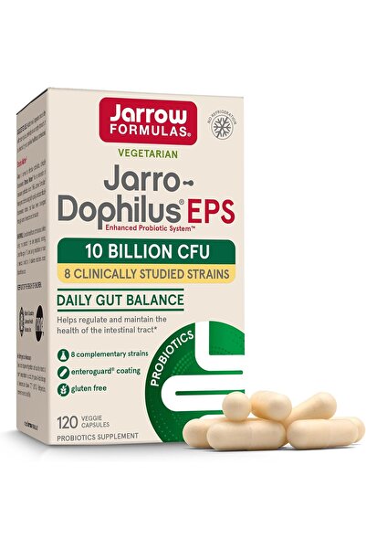 Jarro Dophilus Probiotics 10 Billion CFU - Probiotic Supplement Capsules for Digestive Health & Gut Health for Women and Men, 120 Veggie Capsules,
