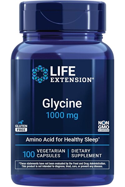 Life Extension Glycine, 1000 mg, Amino Acid that Promotes Healthy Sleep, Glut...