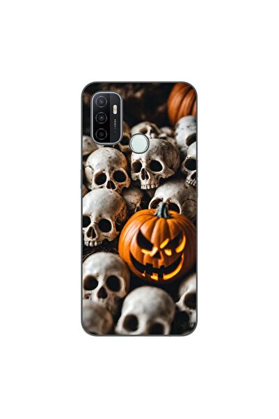 OEM Калъф, съвместим с Oppo A53, от силиконов гел TPU, с Хелоуин мотив с чере...