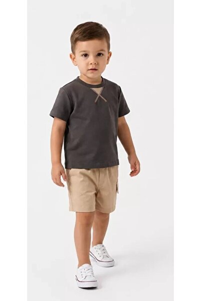 Generic Brand 2/6 Years Old Children's Set with Collar Embroidery Detail