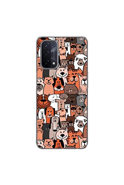 OEM Husa compatibila cu Oppo A54 5G, A74 5G Silicon Gel Tpu Model Caini si Pi...