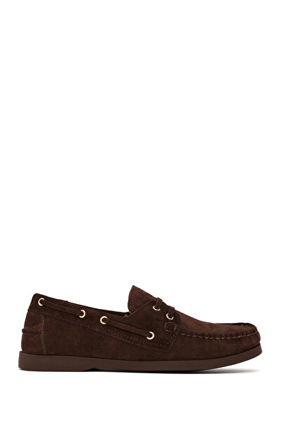 Derimod Women's Brown Lace-Up Suede Leather Casual Shoes 26Pfd141710
