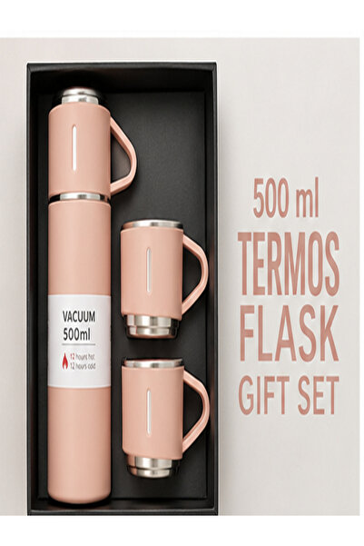 NO BRAND Θερμός με μόνωση κενού με 3 κούπες των 500 ml