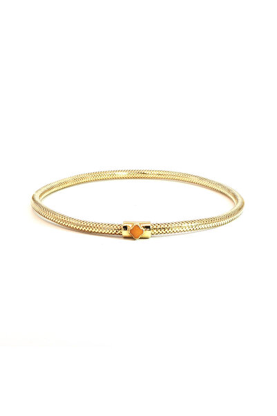 nedim şahin jewellery 1990 Yonca Turuncu Mineli Altın Bileklik