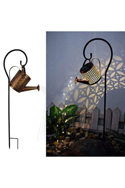 OEM Lampă solară de grădină cu aspersor decorativ, metalică, cu lumini LED, a...