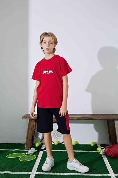 aykidsclup Set pantaloni scurți imprimați pentru băieți – Combinație sport de...