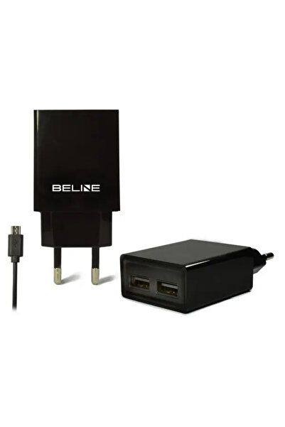 Beline ≈Åad. siec. 2xUSB + microUSB 2A negru/negru