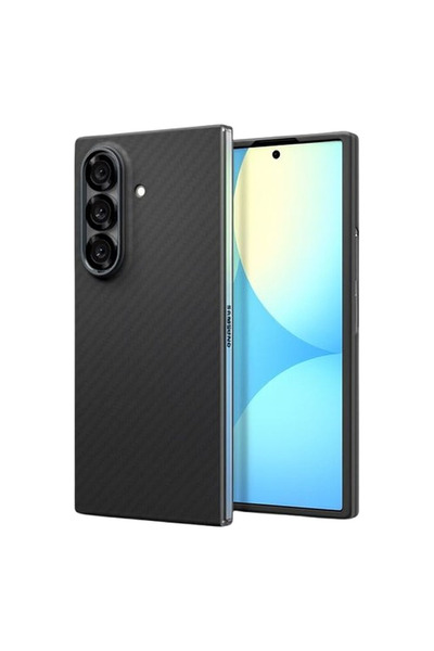 OEM Husa de protectie Slim pentru Samsung Galaxy Z Fold 7, tip Kevlar, Negru