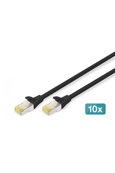 Digitus CAT 6A S/FTP Patchkabel, 10 St√ºck, 5m, schwarz