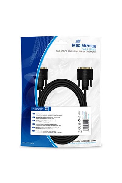MediaRange DVI Anschlusskabel 2x DIV (24+1-polig) 2m schwarz