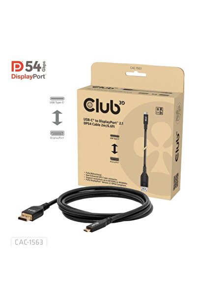 Club 3D Club3D Kabel USB Typ C DP 2.1 2m 8K120Hz St/St