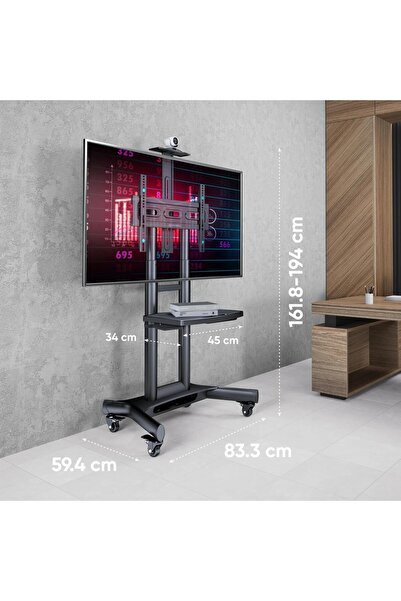 ONKRON Suport TV mobil/40-70"/Negru TS1551-B