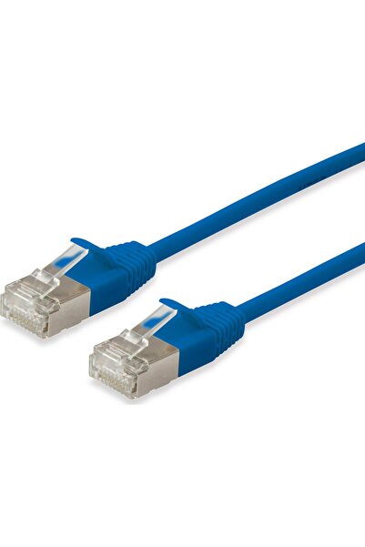 EQUIP Cablu Patch Cat6A SlimFlex F/FTP 20.0m albastru LSZH 2xRJ45 pungă de pl...