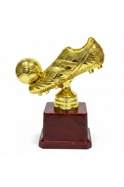 AKDC Gold Plastic Football Trophy – Golden Boot & Ball Award | 17×13 cm