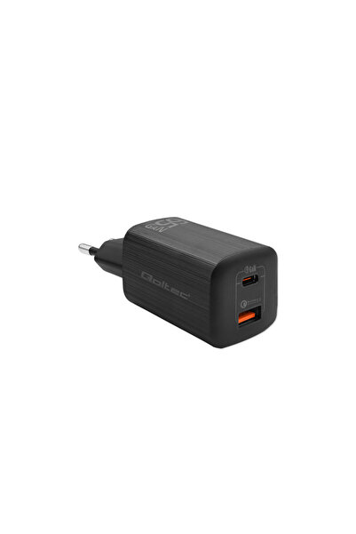 Qoltec ÎNCĂRCĂTOR DE REȚEA 65W GAN ULTRA |   5-20V |   2.25-3.25A |   1 x USB...