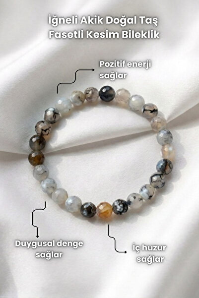 Elifsu Jewelry أساور مصنوعة من الأحجار الطبيعية بقطع مصقول، عقيق برتقالي، عقي...