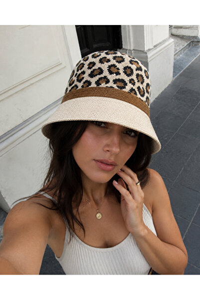 Butik Leopar Bucket Şapka
