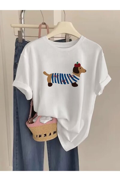 121 Graphic Print T-Shirt, Casual Short Sleeve Crew Neck Top for Summer & Spr...