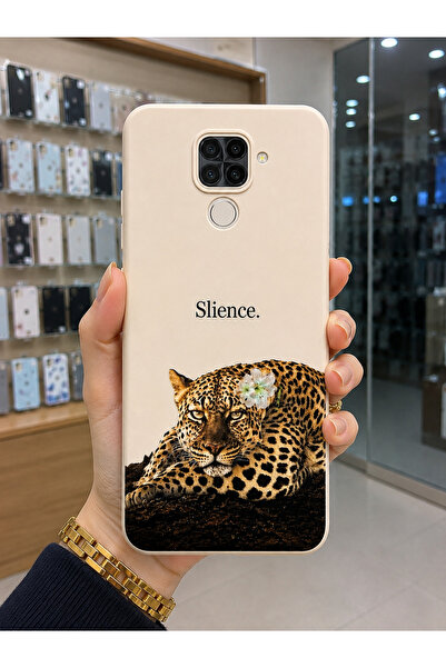 OVADA Redmi Note 9 Uyumlu Leopar Desenli Silikon Telefon Kılıfı