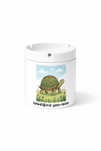Kirbi Reklam Animal Tortoise Turtle Double Sided Printed Ash Tray Ashtray Gift
