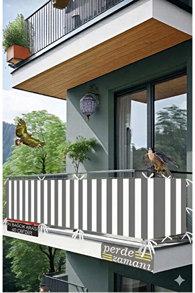 ViVeri Balkon Demiri Perdesi Korkuluk Perdesi Her Ölçüde Boy X En Dikmeli Bağ...