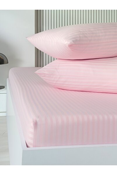 PAMUKCUM Cotton Satin Elastic Sheet Set Single/Double/King Size