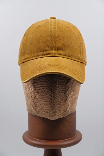Silkensoul Unisex Washed Vintage Mustard Yellow Baseball Cap - Vintage Sports...
